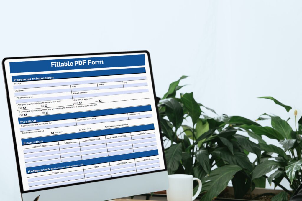 Fillable PDF Form