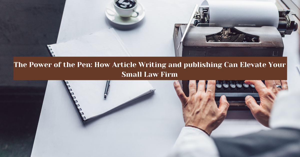 Article Writing and Publishing